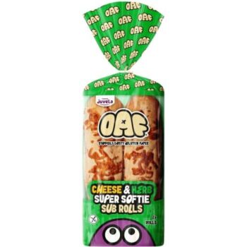 Juvela OAF Gluten Free Cheese and Herb Super Softie 2 Sub Rolls