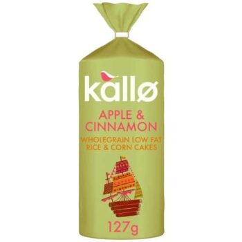 Kallo Apple & Cinnamon Rice Cake Thins & Corn Cakes (127g)