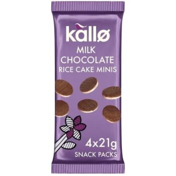 Kallo Belgian Milk Chocolate Rice Cake Minis Multipack (4 x 21g)