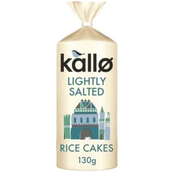 Kallo Organic Wholegrain Rice Cakes Lightly Salted Low Fat (130g)