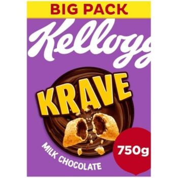 Kellogg's Krave Milk Chocolate Breakfast Cereal (750g)