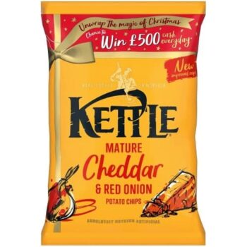 Kettle Mature Cheddar & Red Onion Potato Chips (130g)