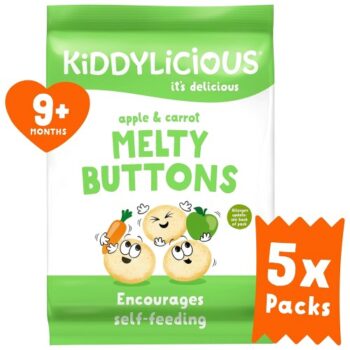 Kiddylicious Apple & Carrot Melty Buttons (5 x 6g)