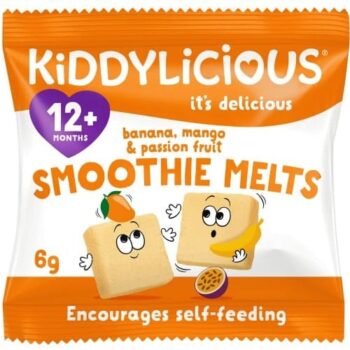 Kiddylicious Banana Mango & Passion Fruit Smoothie Melts Snack 12 Months+ (6g)