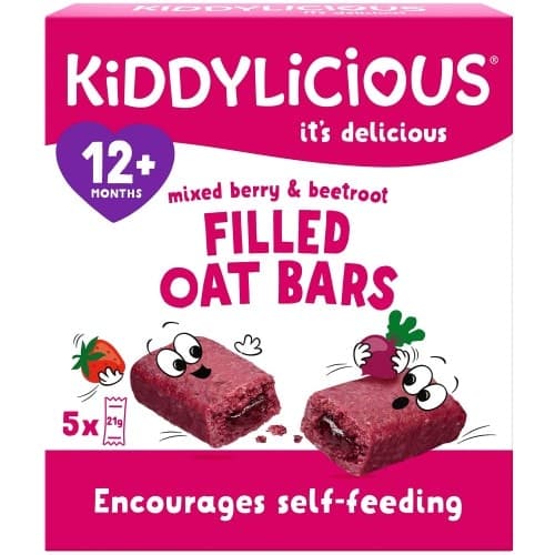 Kiddylicious Berry & Beetroot Filled Oat Bars 12+ Months (5 x 21g)