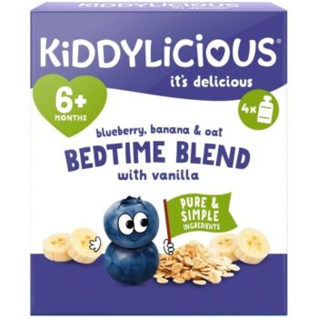 Kiddylicious Blueberry Banana & Oat Yoghurt Pouch (4 x 100g)