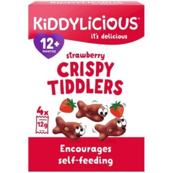 Kiddylicious Strawberry Crispy Tiddlers (4 x 12g)