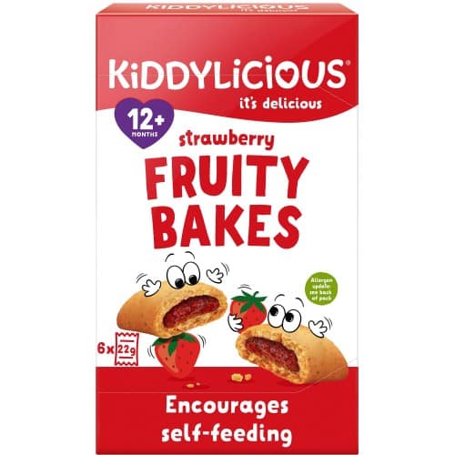 Kiddylicious Strawberry Fruity Bakes 12+ Months Multipack (6 x 22g)