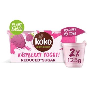 Koko Dairy Free Raspberry Yogurt (2 x 125g, 250g)
