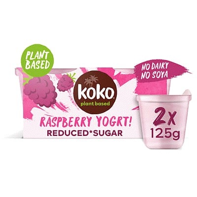 Koko Dairy Free Raspberry Yogurt (2 x 125g, 250g)