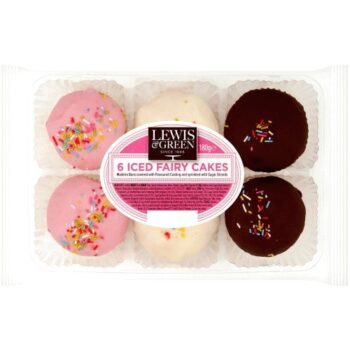 Lewis & Green 6 Iced Fairy Cakes
