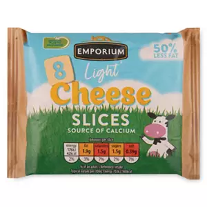 Light Cheese Slices 8 Pack