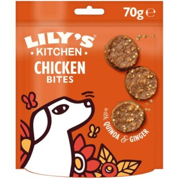 Lily's Kitchen Chomp-Away Chicken Bites Dog Treats (70g)