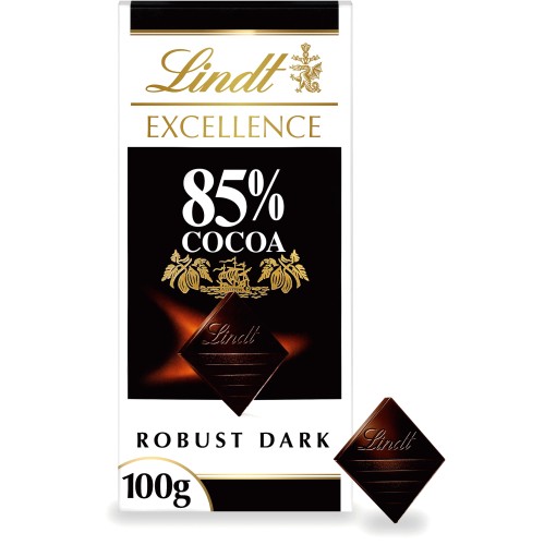 Lindt Excellence 85% Dark Chocolate Bar 85% Cocoa (100g)
