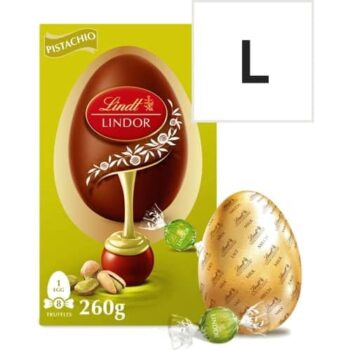 Lindt Lindor Extra Large Pistachio Milk Chocolate Easter Egg (260g)