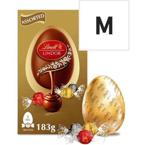 Lindt Lindor Large Assorted Chocolate Easter Egg (183g)