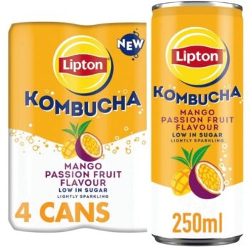 Lipton Mango & Passionfruit Kombucha (4 x 250ml)