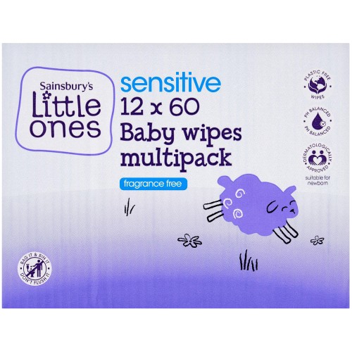 Little Ones Fragrance Free Baby Wipes 12x60