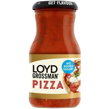 Loyd Grossman Tomato Basil Oregano Pizza Topping Sauce No Added Sugar (350g)