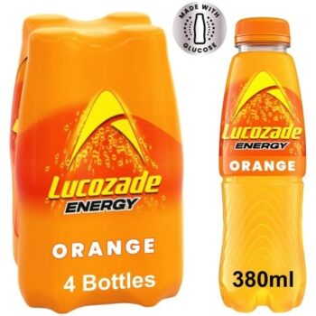 Lucozade Energy Orange Bottles 4x380 Drink (4 x 380ml)