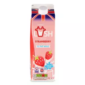 Lush British Strawberry Flavoured 1% Fat Milk