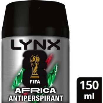 Lynx Africa Dry Anti-perspirant Deodorant Spray for Men Limited Edition 25 Years The G.O.A.T. Of Fragrance 48H (150ml)