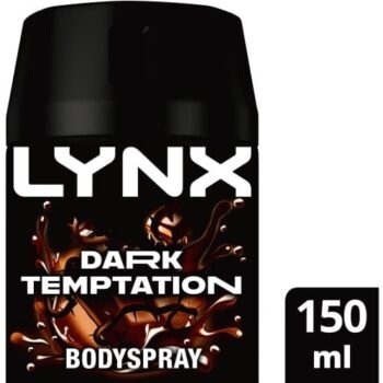 Lynx Men Dark Temptation Body Spray Deodorant Aerosol (150ml)
