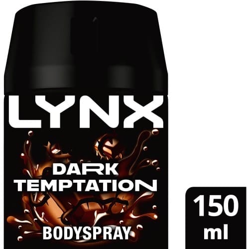Lynx Men Dark Temptation Body Spray Deodorant Aerosol (150ml)