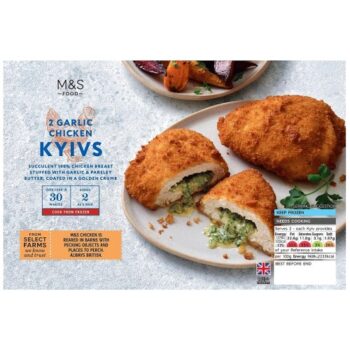 M&S 2 Garlic & Herb Chicken Kyivs Frozen (285g)