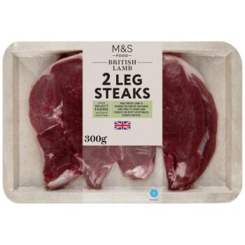 M&S 2 Lamb Leg Steaks (300g)