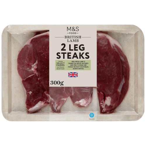 M&S 2 Lamb Leg Steaks (300g)