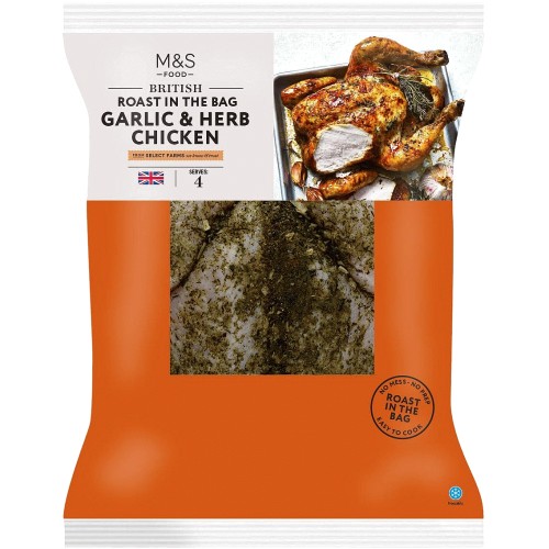M&S Garlic & Herb Whole Chicken (1.55kg)