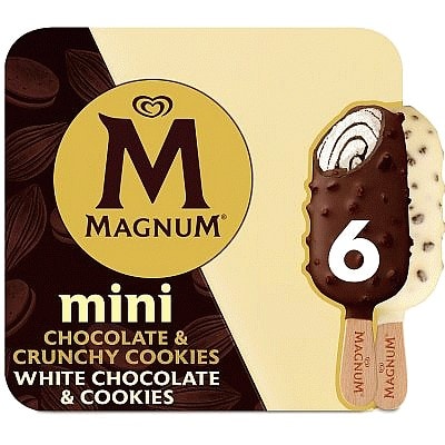 Magnum Mini Cookie Mania Lollies (6 x 55ml)