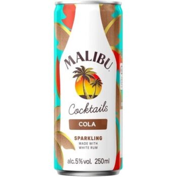 Malibu Coconut Rum & Cola Sparkling Pre-Mixed Can (250ml)