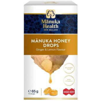Manuka Health MGO 400 Manuka Honey Lozenge Drops with Lemon (65g)