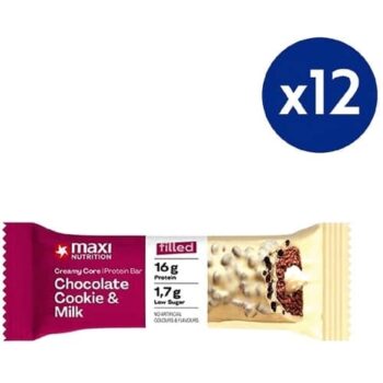Maxi Nutrition Creamy Core Cookies & Milk Protein Bar Bundle (12 x 45g)