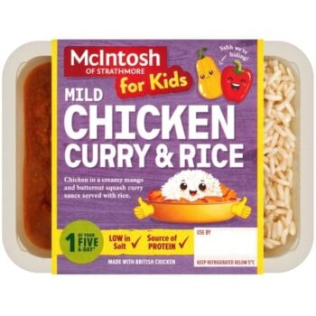 McIntosh Of Strathmore Kids Mild Chicken Curry With Rice