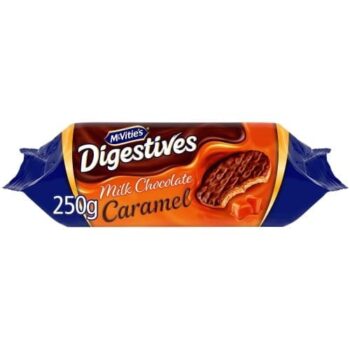 McVitie's Caramel Digestives Milk Chocolate Biscuits (250g)