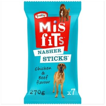 Misfits Nasher Sticks Adult Large Dog Treats with Chicken and Beef (7 x 270g)