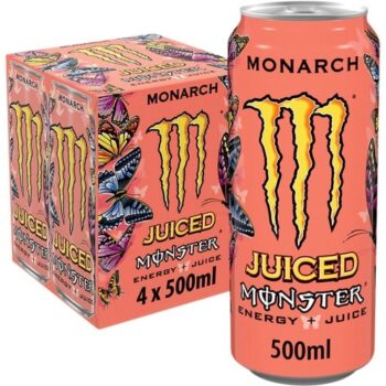 Monster Monarch Energy Drink Cans (4 x 500ml)