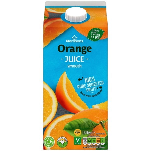 Morrisons 100% Smooth Orange Fruit Juice