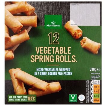Morrisons 12 Vegetable Spring Rolls (240g)