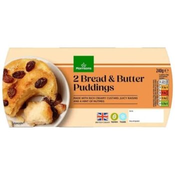 Morrisons 2 Bread & Butter Puddings (240g)