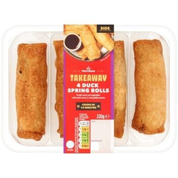 Morrisons 4 Duck Spring Rolls