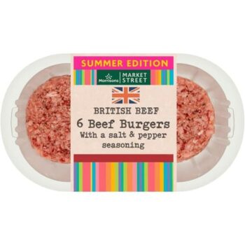 Morrisons 6 British Beef Burgers (730g)