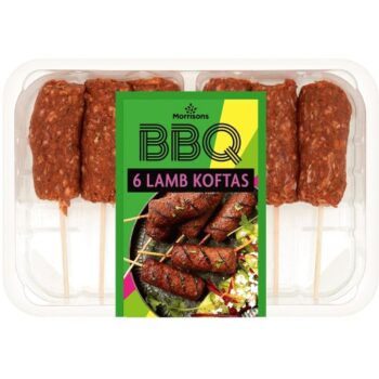 Morrisons BBQ 6 Lamb Kofta Kebabs (340g)