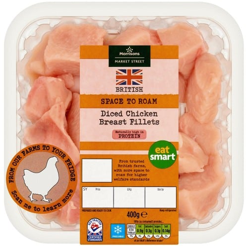 Morrisons British Chicken Diced Breast Fillets (400g)