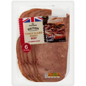 Morrisons British Thinly Sliced Beef 6 Slices (90g)