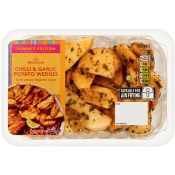 Morrisons Chilli & Garlic Potato Wedges With A Chipotle Mayo (400g)