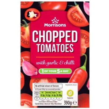 Morrisons Chopped Tomatoes with Garlic & Chilli (390g)
